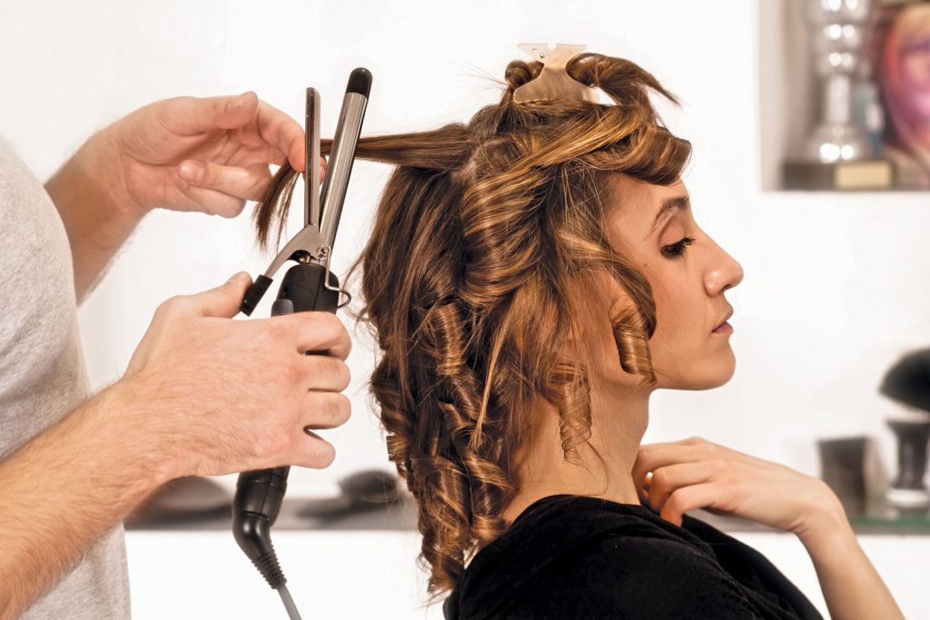 Hairdresser curling iron